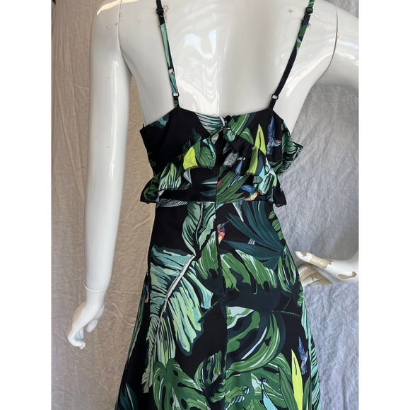 Elli White Green and Black Tropical Hummingbird Print Maxi Dress - Picture 11 of 14